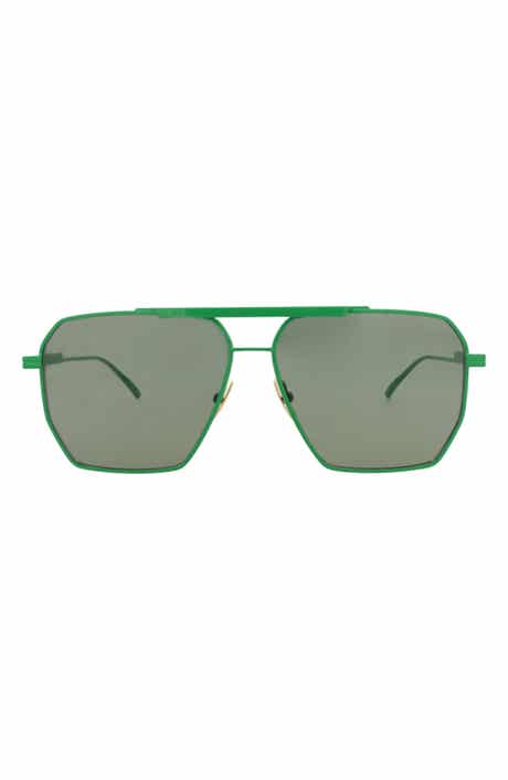 60mm Geometric Aviator Sunglasses
