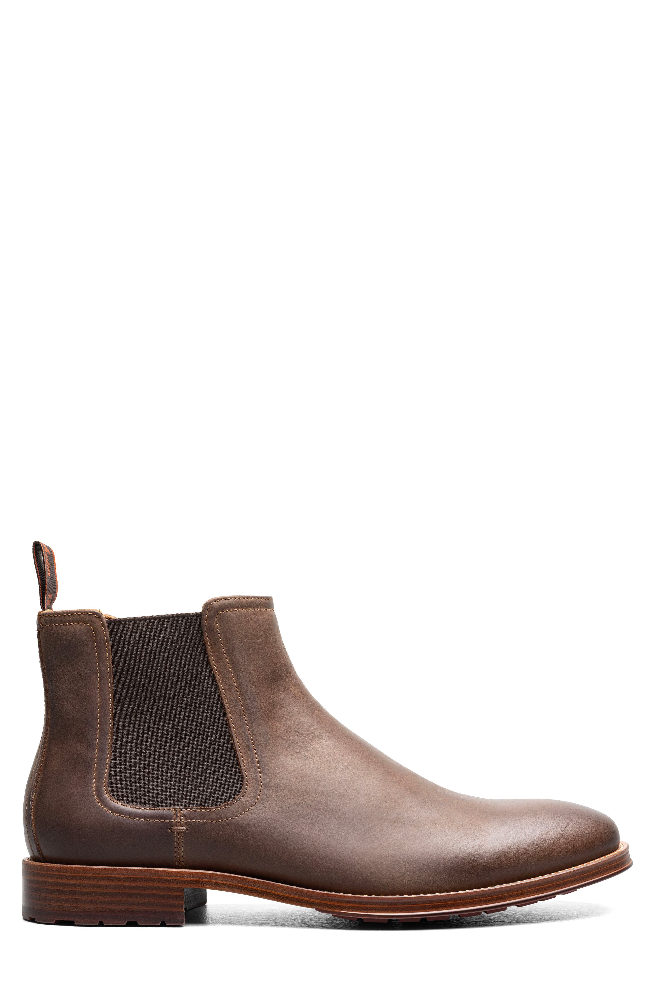 Rucci Lugged Plain Toe Chelsea Boot, Alternate, color, BROWN