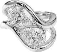 The M Jewelers Set of 2 Pear-Cut Cubic Zirconia Rings