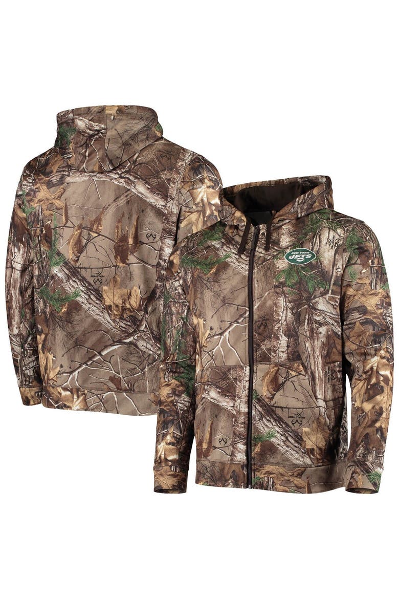 Men's Dunbrooke Realtree Camo New York Jets Trophy Tech Fleece Full-Zip Hoodie, Alternate, color, Realtree Camo