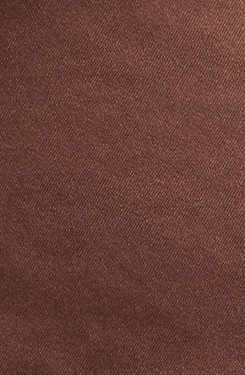 LoveShackFancy Cassana Satin Camisole, Alternate, color, Chocolate Brown