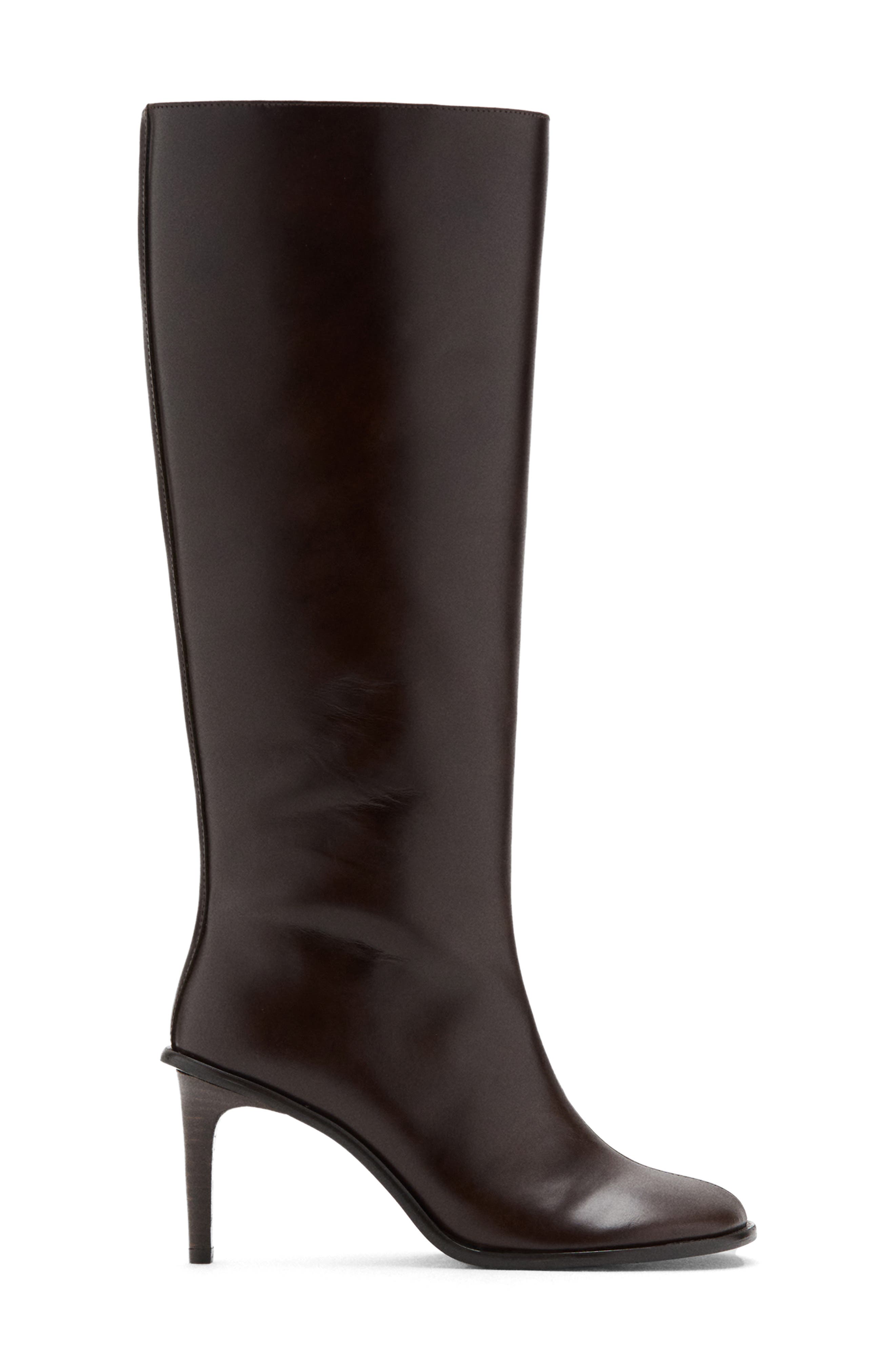 MANGO Knee High Boot, Alternate, color, Chocolate