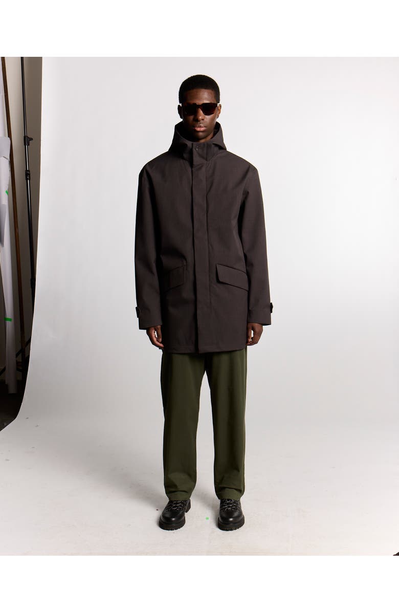 Lyle & Scott Long Sleeve Hooded Military Parka Jacket, Alternate, color, Charcoal Marl