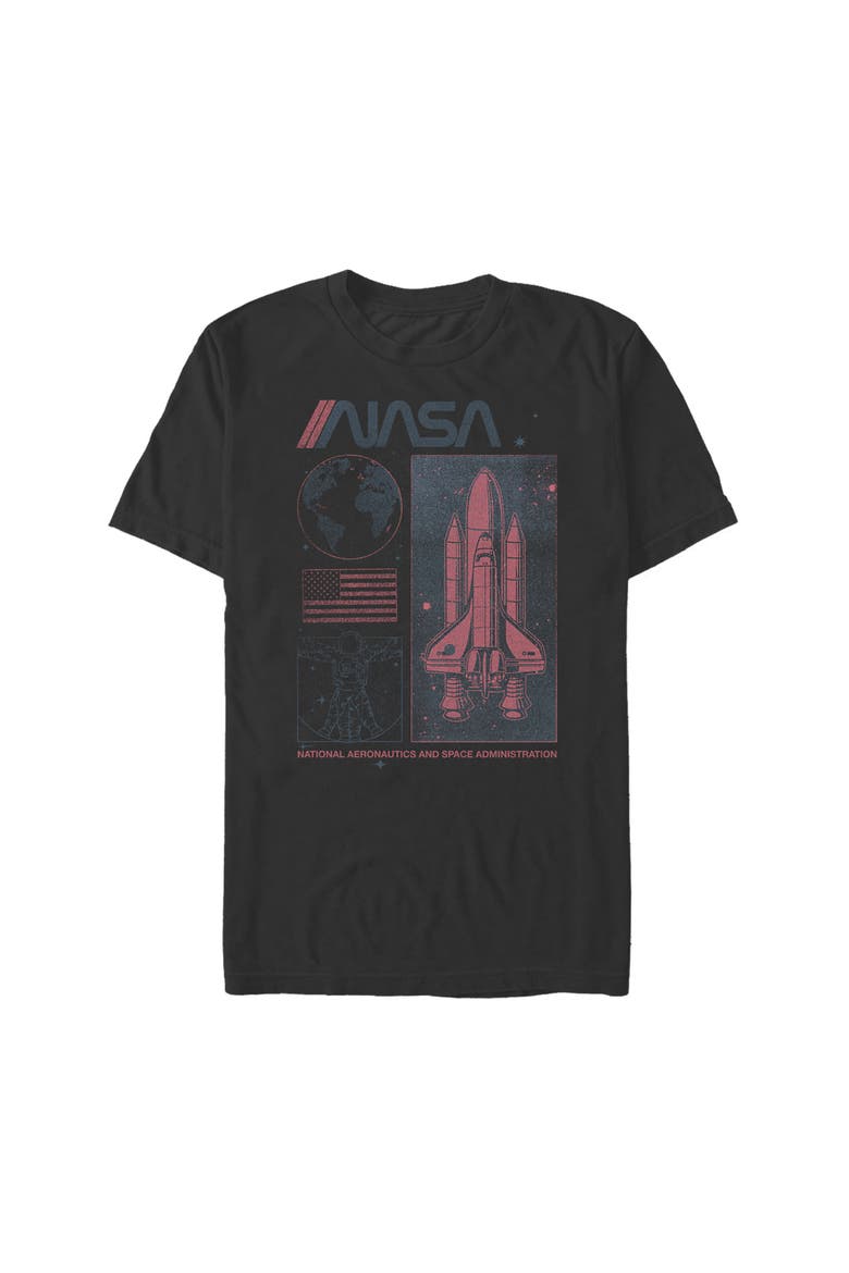 Men's NASA Future Frontier  Graphic T-Shirt, Main, color, Black