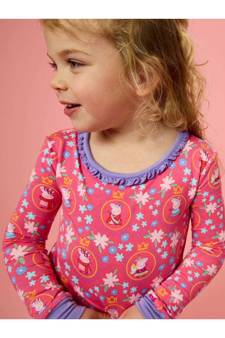 Peppa Pig Ruffle Long Sleeve Pajama Set, Viscose, Alternate, color, Dress Up Peppa Pig