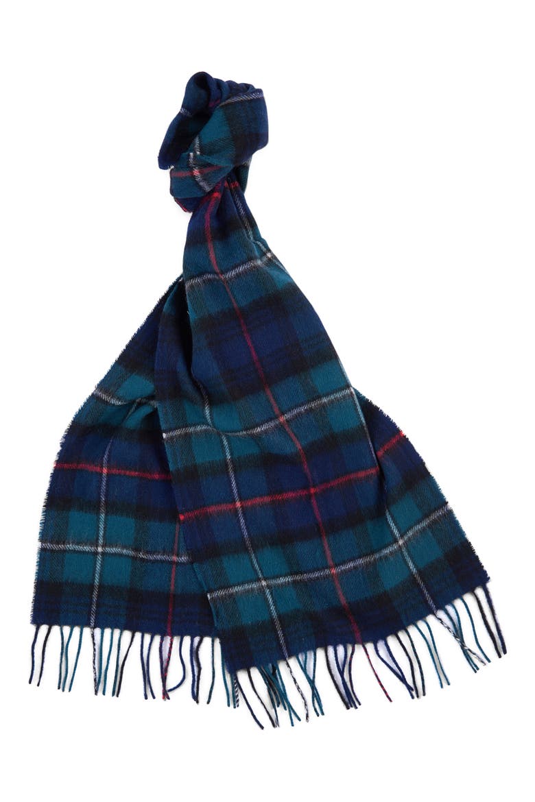 New Check Tartan Scarf, Main, color, DK MACKENZIE