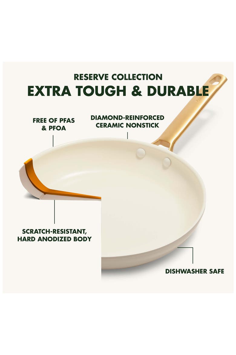 Reserve Set of 2 Ceramic Nonstick Frying Pans, Alternate, color, TAUPE