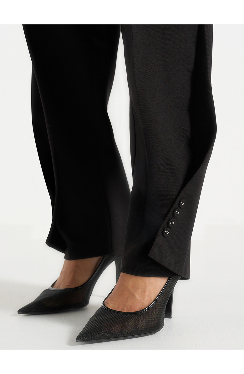 Manière De Voir Sophie Wool Twist Leg Tailored Trousers, Alternate, color, Black