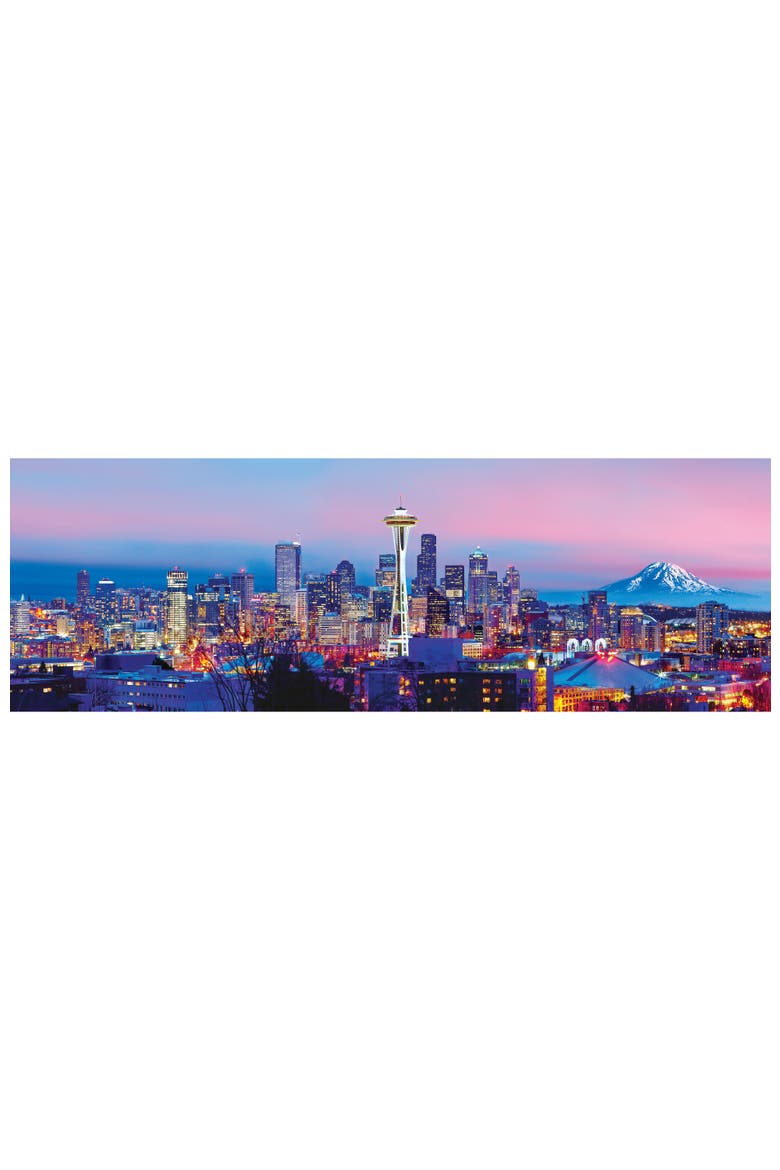 Seattle 1000pc Panoramic Puzzle, Alternate, color, Multicolor