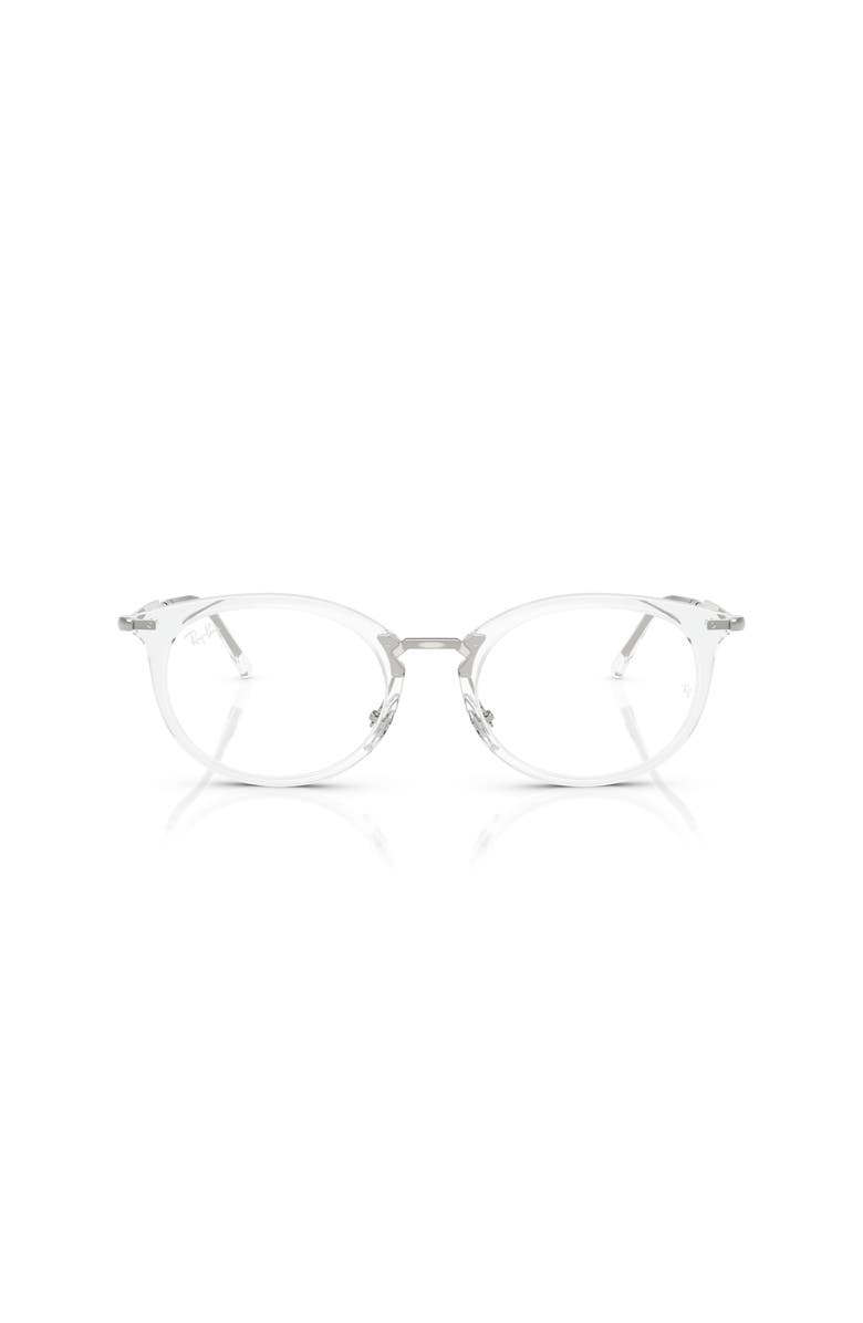 Ray-Ban 51mm Oval optical glasses, Alternate, color, Transparent