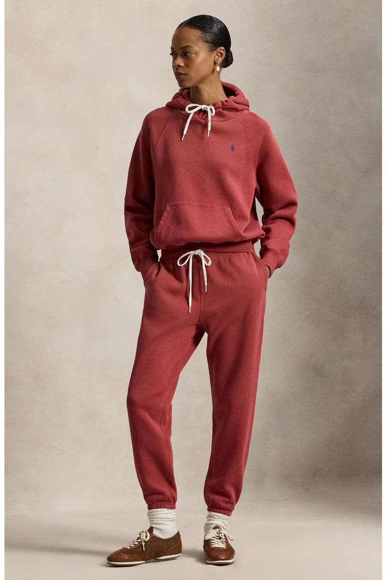 Cotton Blend Fleece Sweatpants, Alternate, color, RED SNAPPER