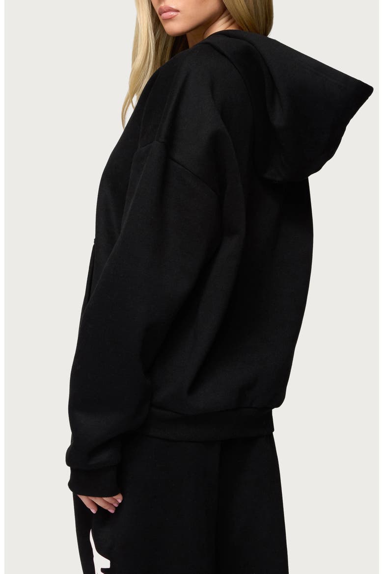Logo Star Hoodie, Alternate, color, BLACK