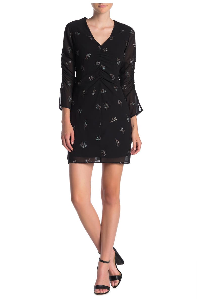 Sam Edelman Gathered Center Front A-Line Dress, Main, color, 