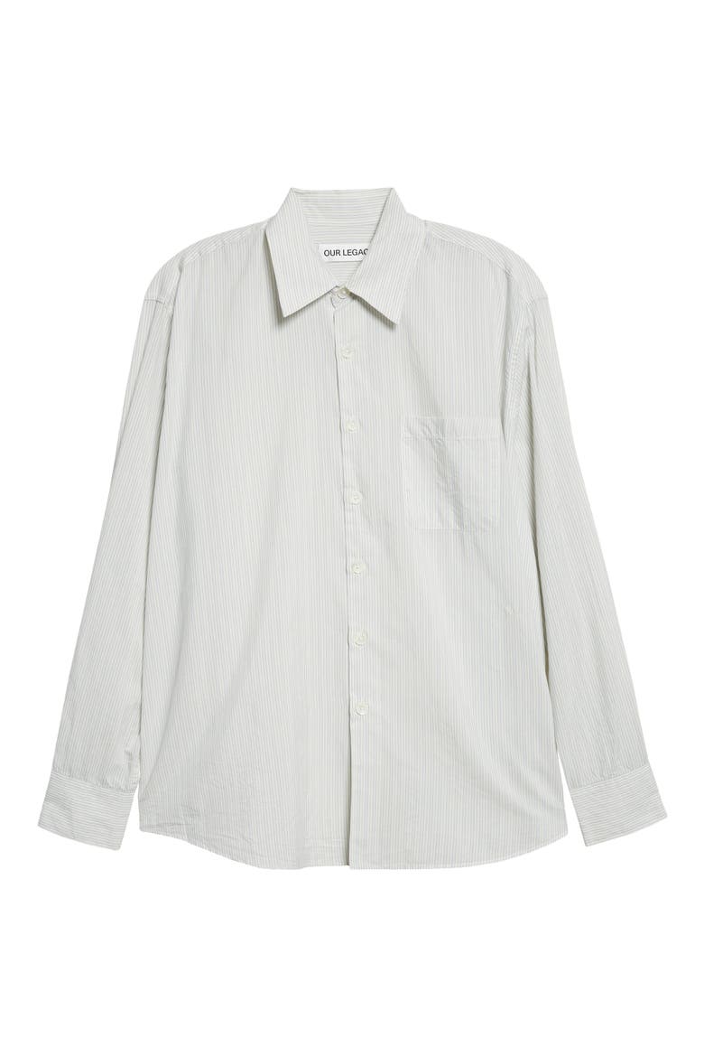 Above Stripe Cotton Blend Button-Up Shirt, Alternate, color, INDEX STRIPE COOLTHREAD CLOTH
