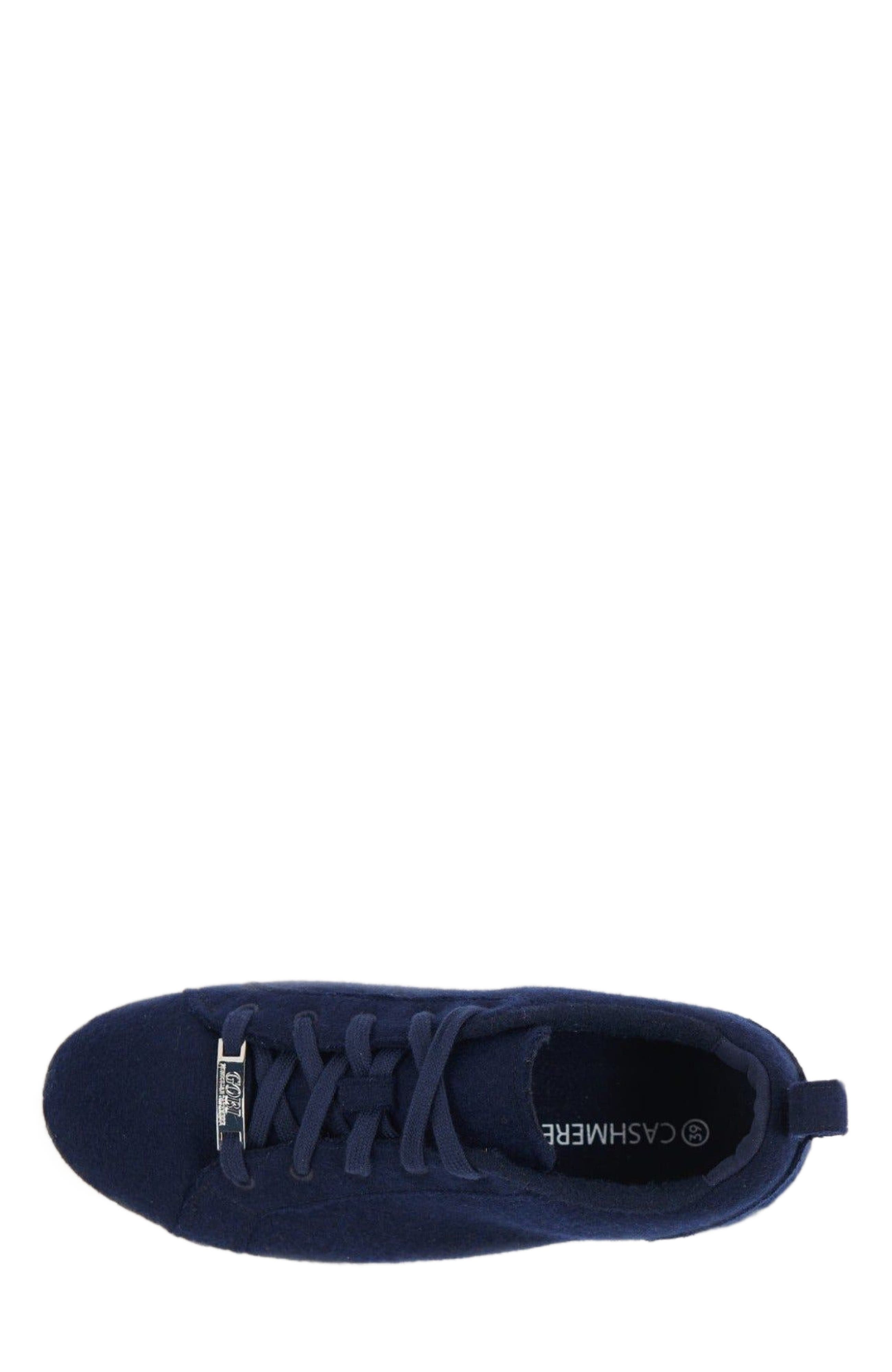 Cashmere Low Ankle Sneakers, Alternate, color, navy