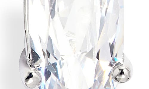 Nordstrom Elongated Pear Cubic Zirconia Drop Earrings In Silver