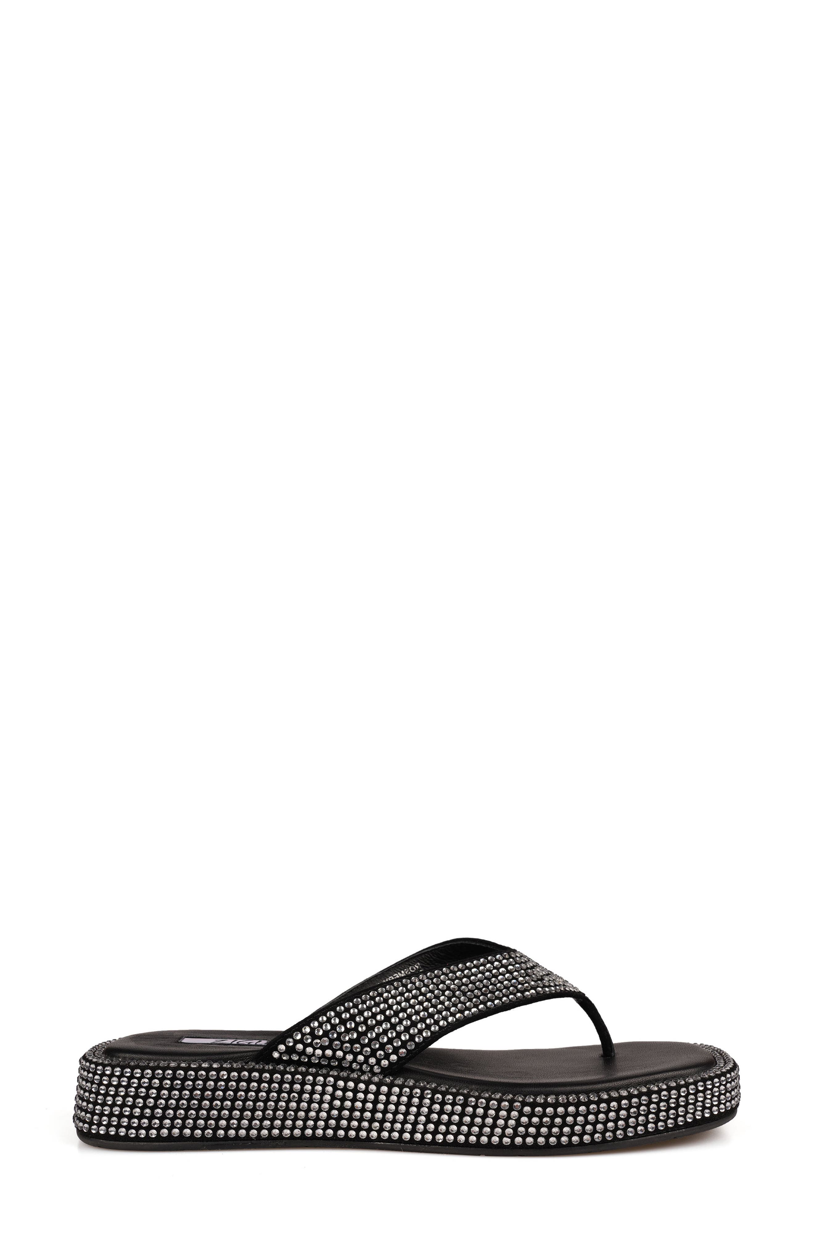 ZIGI Rosmery Platform Flip Flop, Alternate, color, Black Suede