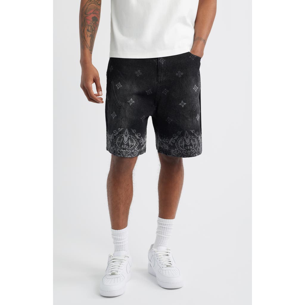 Shop Criminal Damage Laser Print Denim Shorts