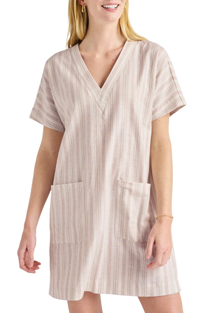 Splendid Viola Linen Blend Shift Dress, Alternate, color, 