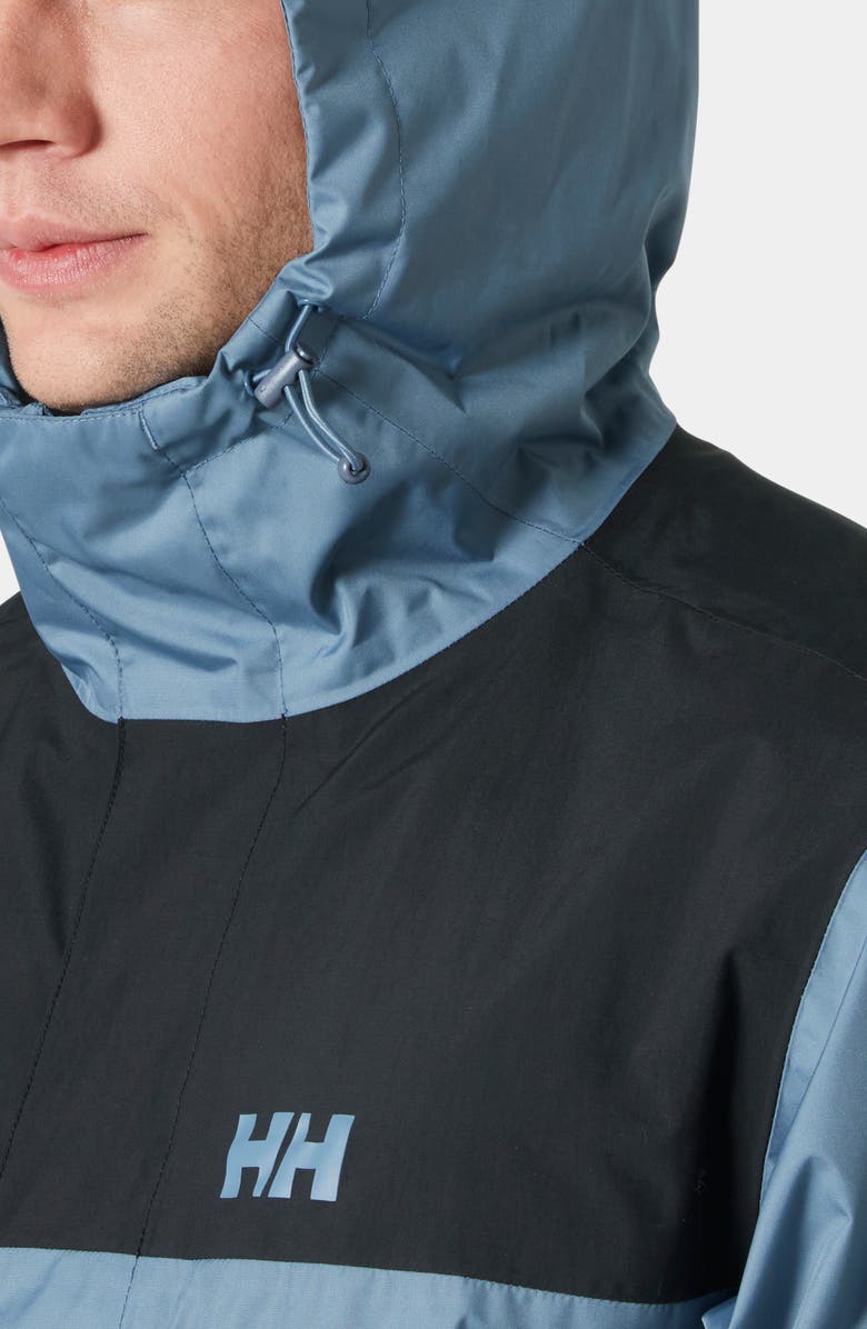 Helly Hansen Vancouver Waterproof Hooded Rain Jacket, Alternate, color, Washed Navy