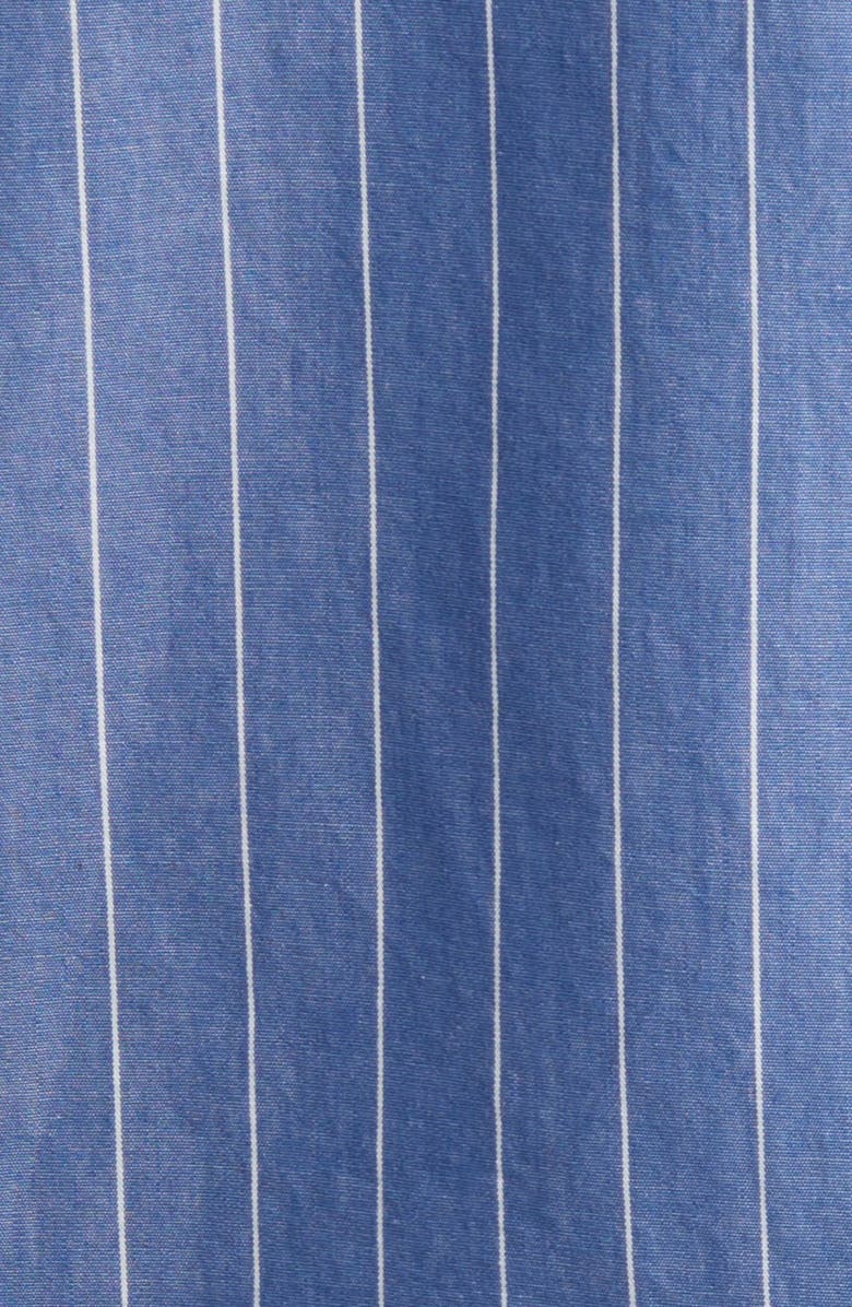 Elwood Pinstripe Short Sleeve Button-Up Work Shirt, Alternate, color, Cobalt