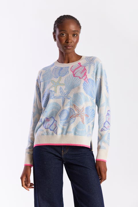 Scatter Shell 100% Cashmere Crew Sweater