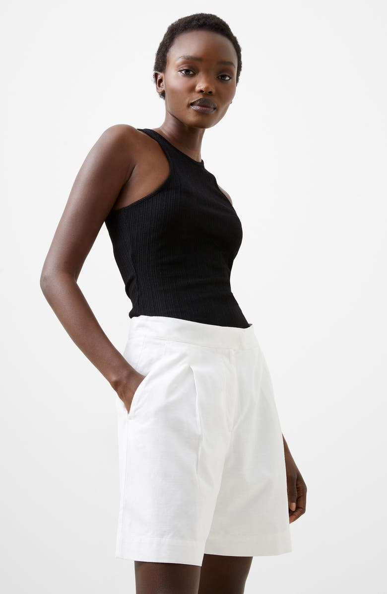 French Connection Alania City High Waist Shorts, Alternate, color, 