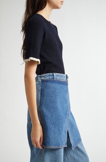 Contrast Knit Top