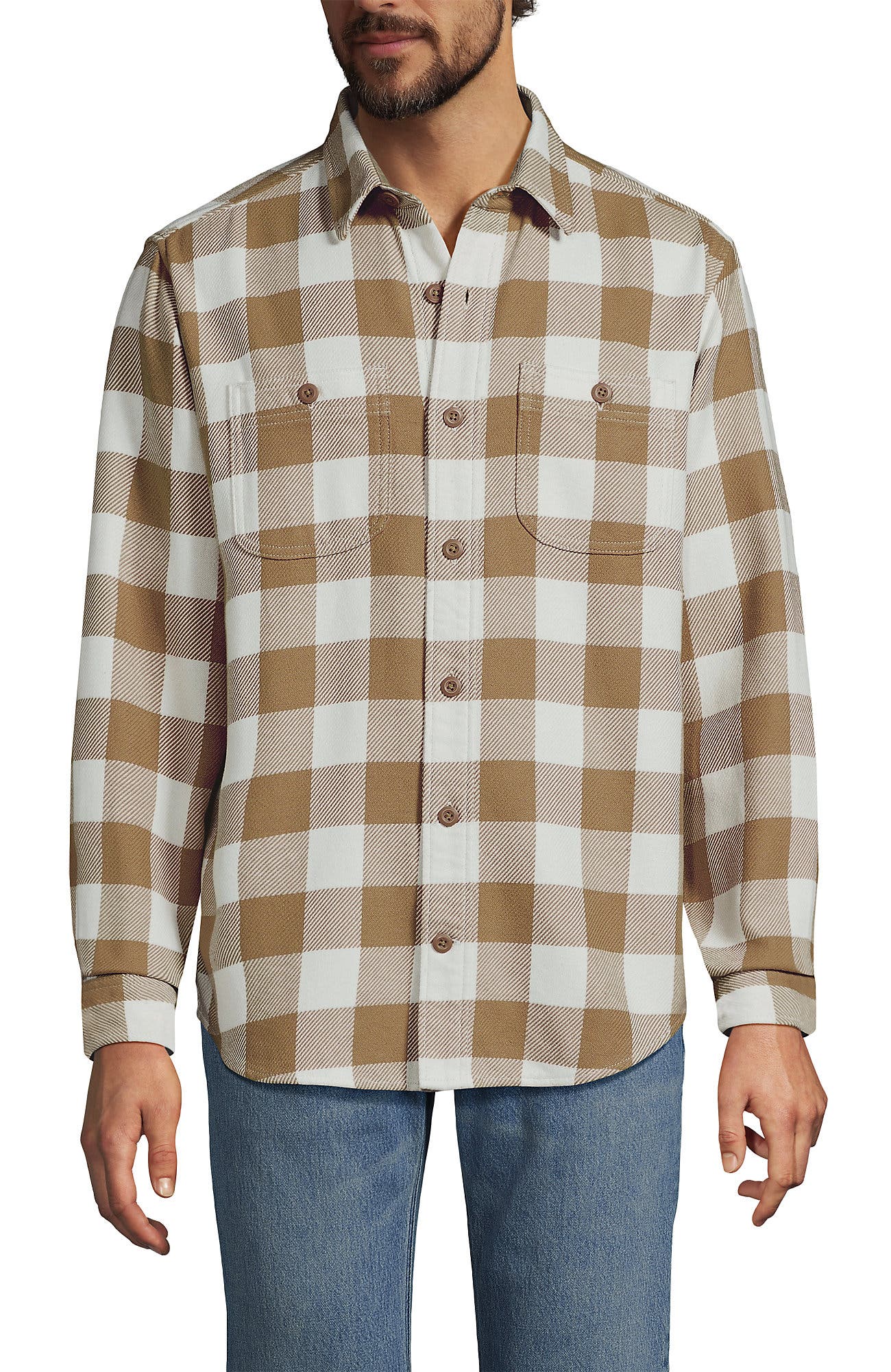 Ivory/Rich Camel Buffalo Check