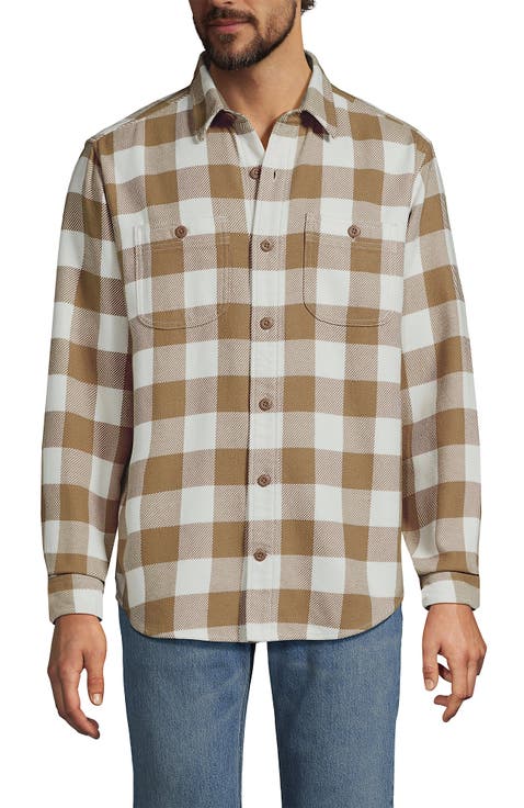 Authentic Flannel Shirt with Corduroy Collar