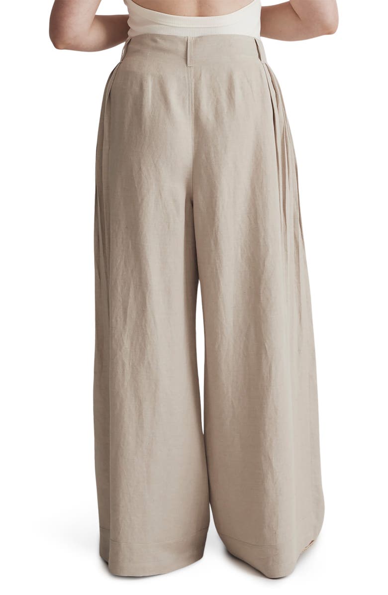 Madewell Pleated Super Wide Leg Pants, Alternate, color,