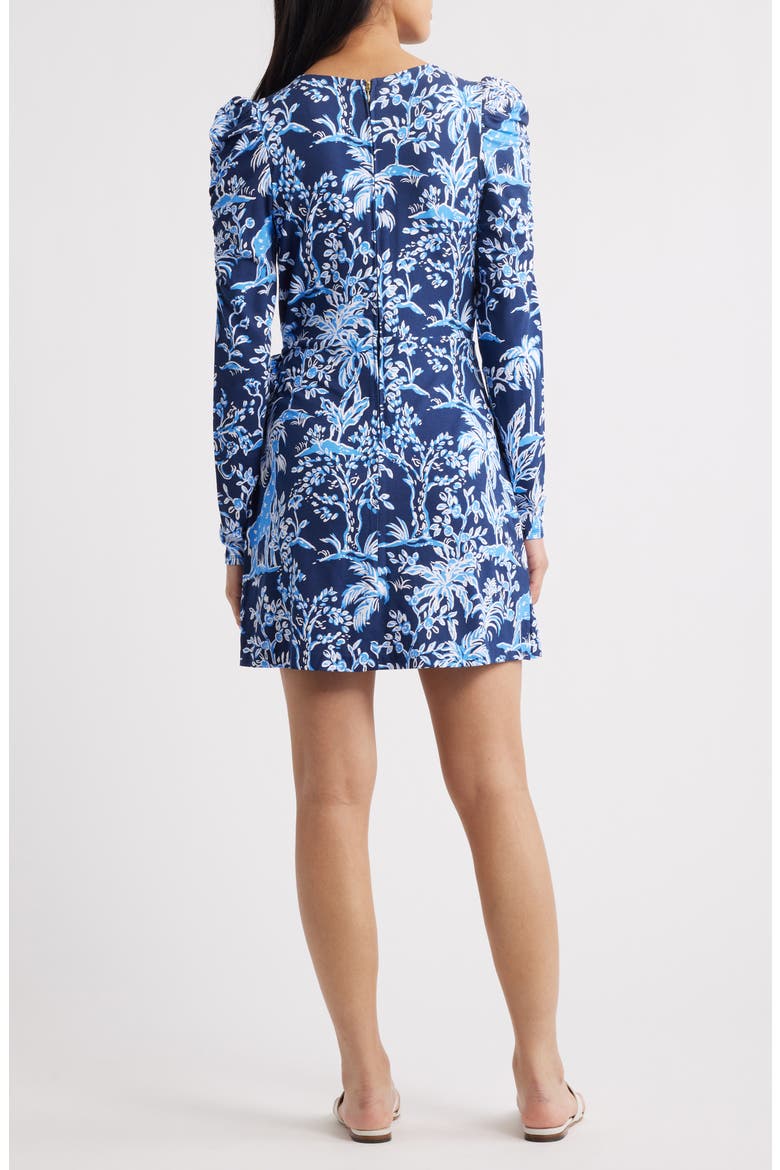 Jemma Botanical Print Long Sleeve Wrap Front Romper, Alternate, color, LOW TIDE NAVY TALL TALES