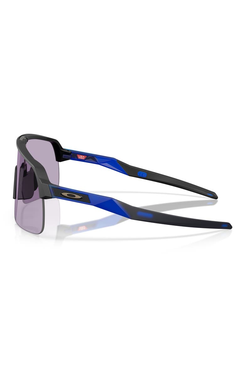 Sutro Lite Low Bridge Fit 139mm Prizm™ Semi Rimless Wrap Shield Sunglasses, Alternate, color, BLACK GREY