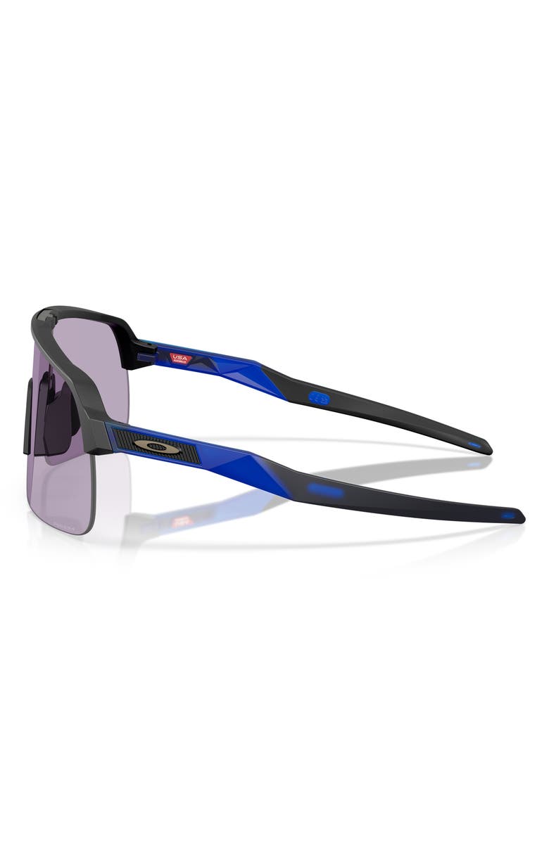 Oakley Sutro Lite Low Bridge Fit 139mm Prizm<sup>™</sup> Semi Rimless Wrap Shield Sunglasses, Alternate, color, Black Grey