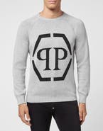 PHILIPP PLEIN Cotton Pullover Round Neck Ls Men