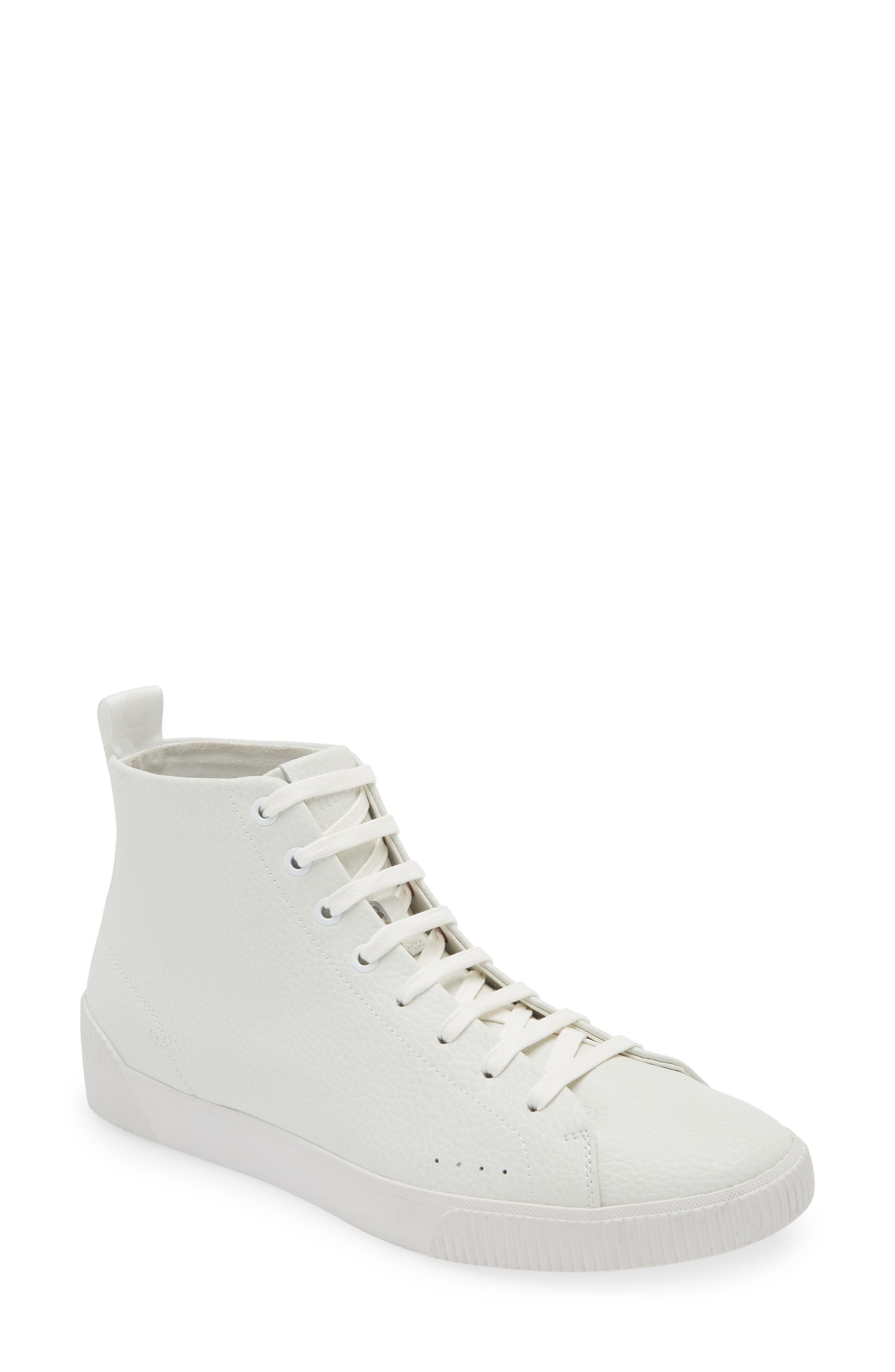 BOSS Zero Hi-Top Leather Sneaker