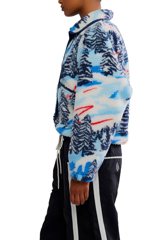 Free People Fp Movement Rocky Ridge Fleece Jacket In Blue