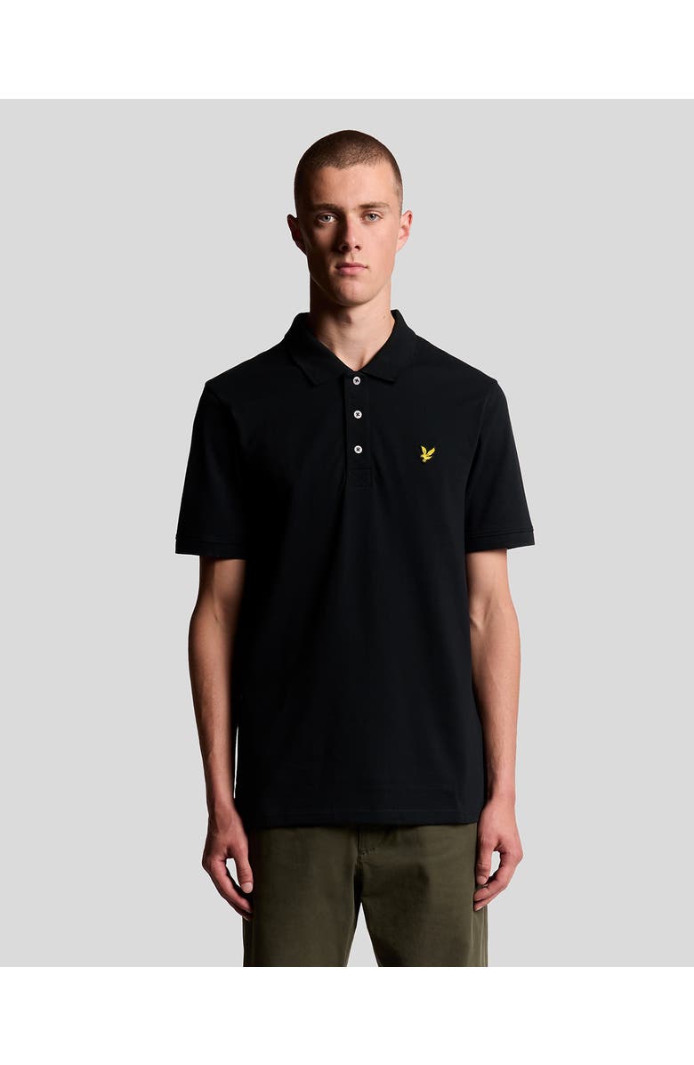 Lyle & Scott Plain Polo Shirt, Main, color, Jet Black