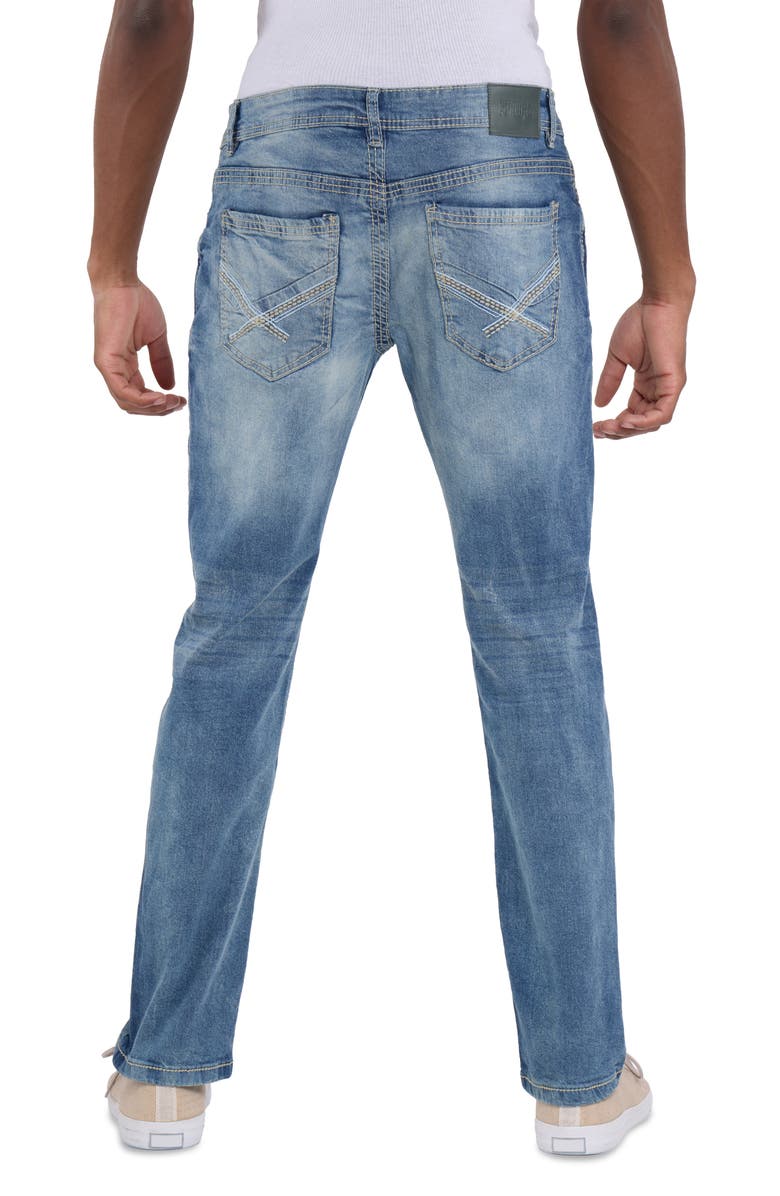 XRAY Saddle Stitch Stretch Straight Leg Jeans, Alternate, color, Vintage Blue