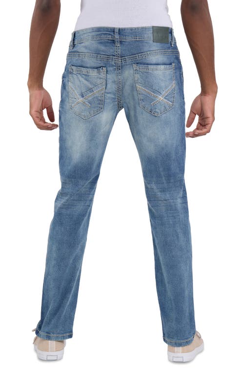X-ray Xray Saddle Stitch Stretch Straight Leg Jeans In Blue
