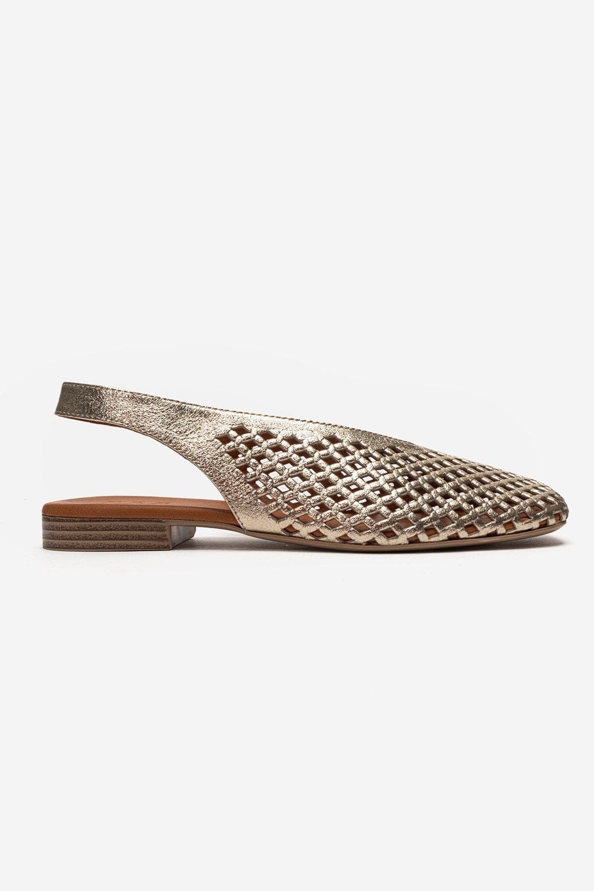 Delizia Leather Slingback Shoe, Alternate, color, Gold