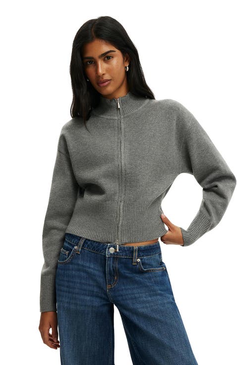 Women's Lotus Cinched Zip Knit
