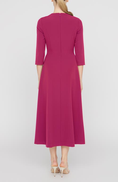 Kay Unger Enola Stretch Crepe Midi Cocktail Dress In Pink