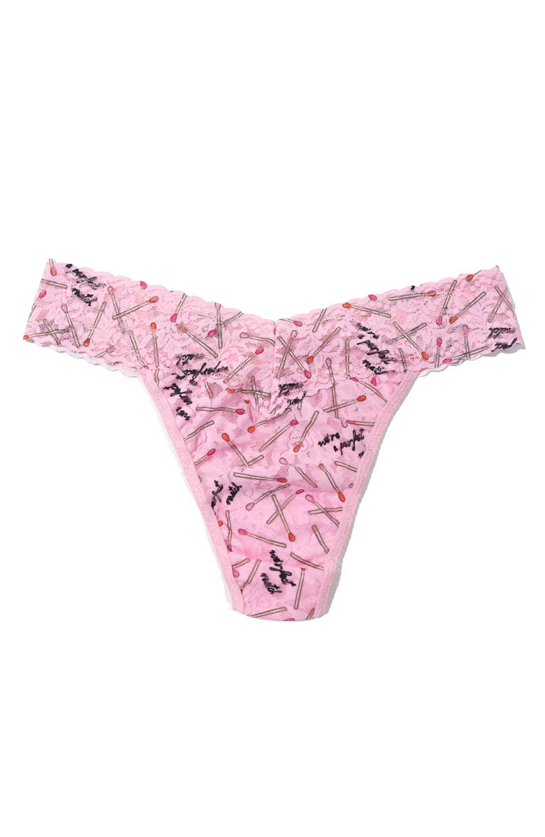Hanky Panky Vday Matchbox Original Rise Thong, Alternate, color, Perfect Match Pink