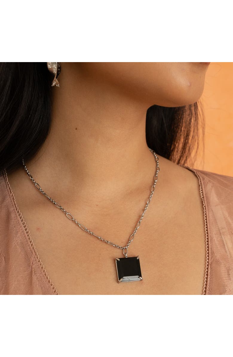 Dhwani Bhansal BLANCO PENDANT, Alternate, color, White Rhodium Plated