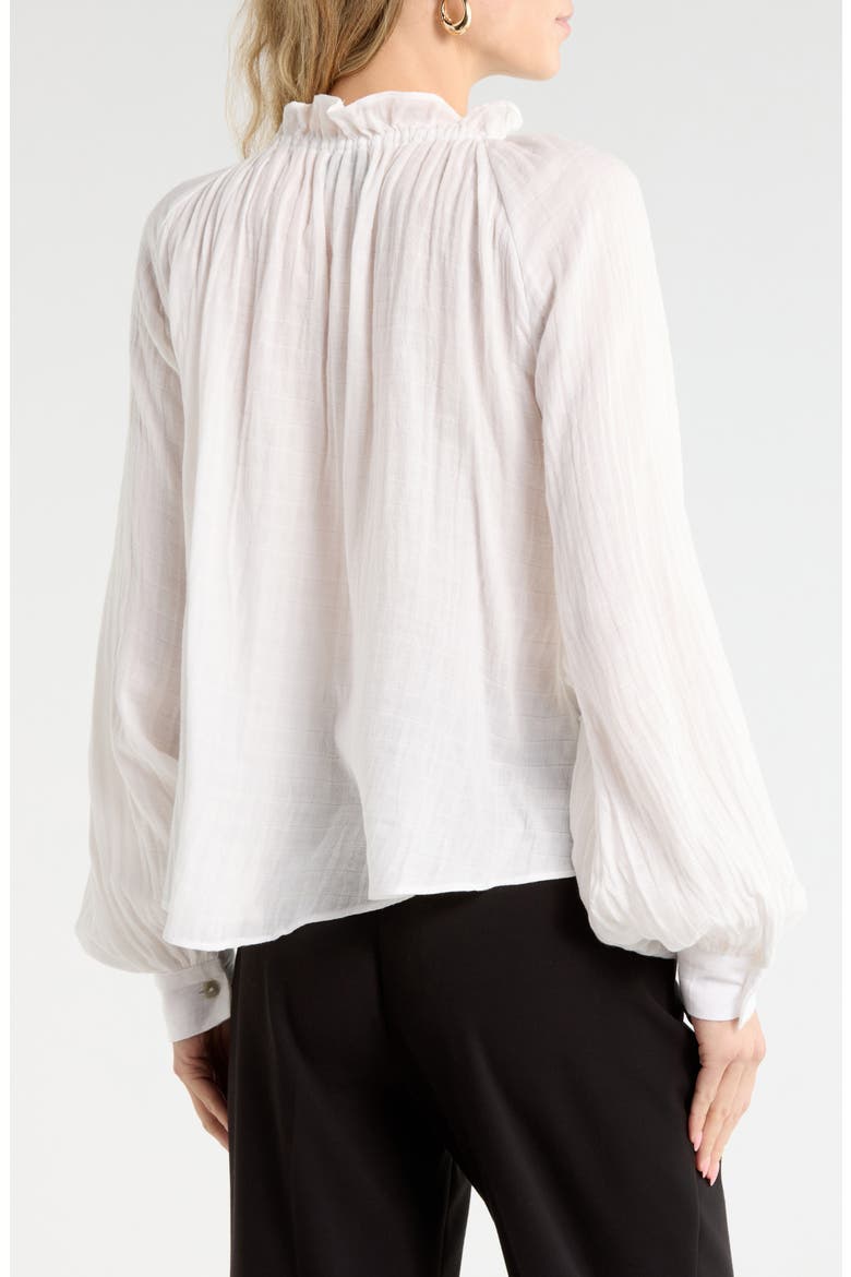 Dara Cotton Long Sleeve Top, Alternate, color, WHITE