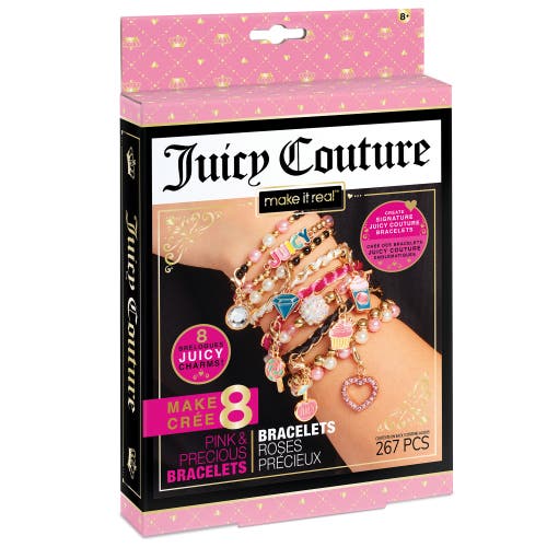Juicy Couture Mini Pink & Precious Bracelets Kit, 8 Charm Bracelets in Multicolored 