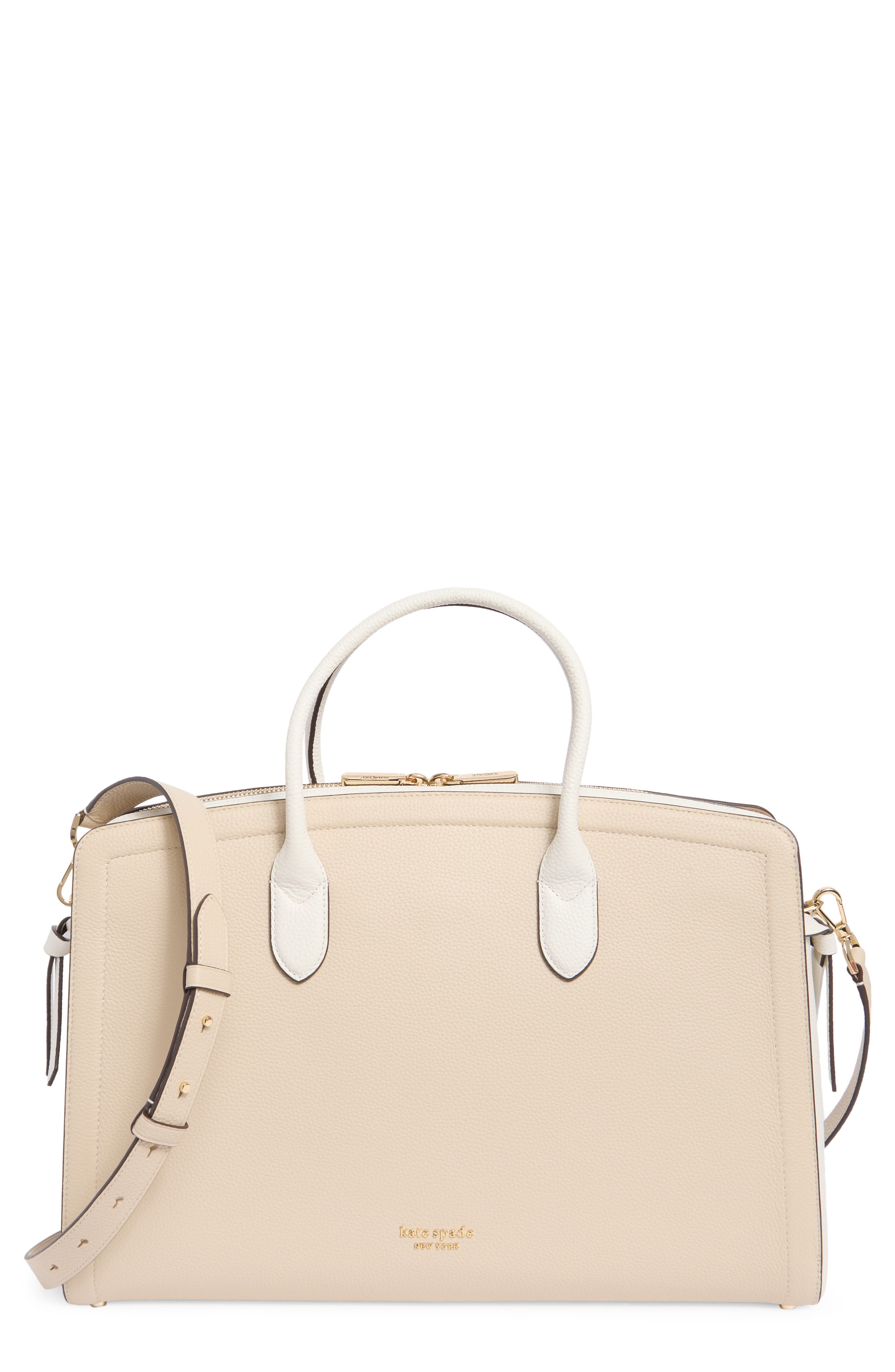 Knott Colorblocked Pebbled Leather Tote