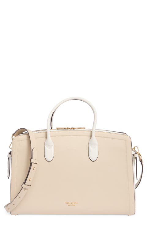 Knott Colorblocked Pebbled Leather Tote