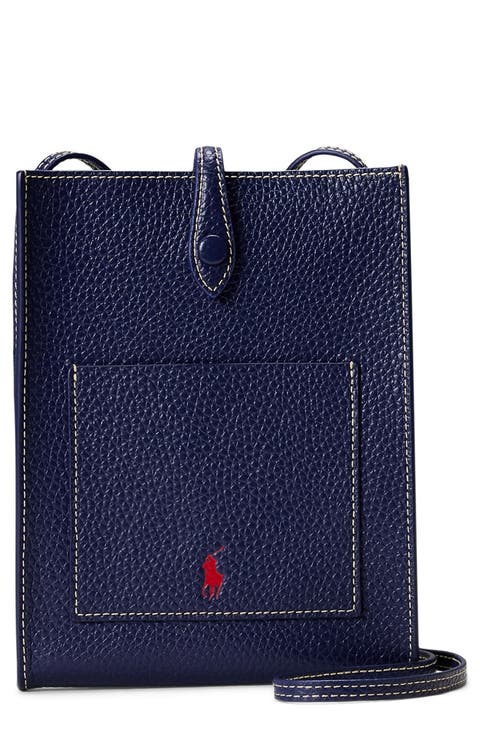 Polo Play Pebble Leather Phone Crossbody Bag